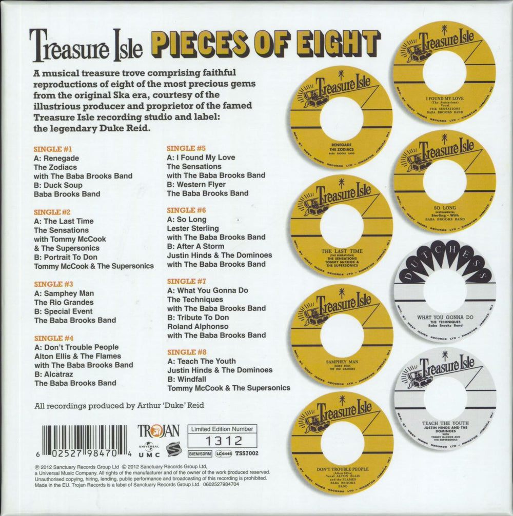 Various-Reggae & Ska Treasure Isle Pieces Of Eight UK 7" single box set 602527984704