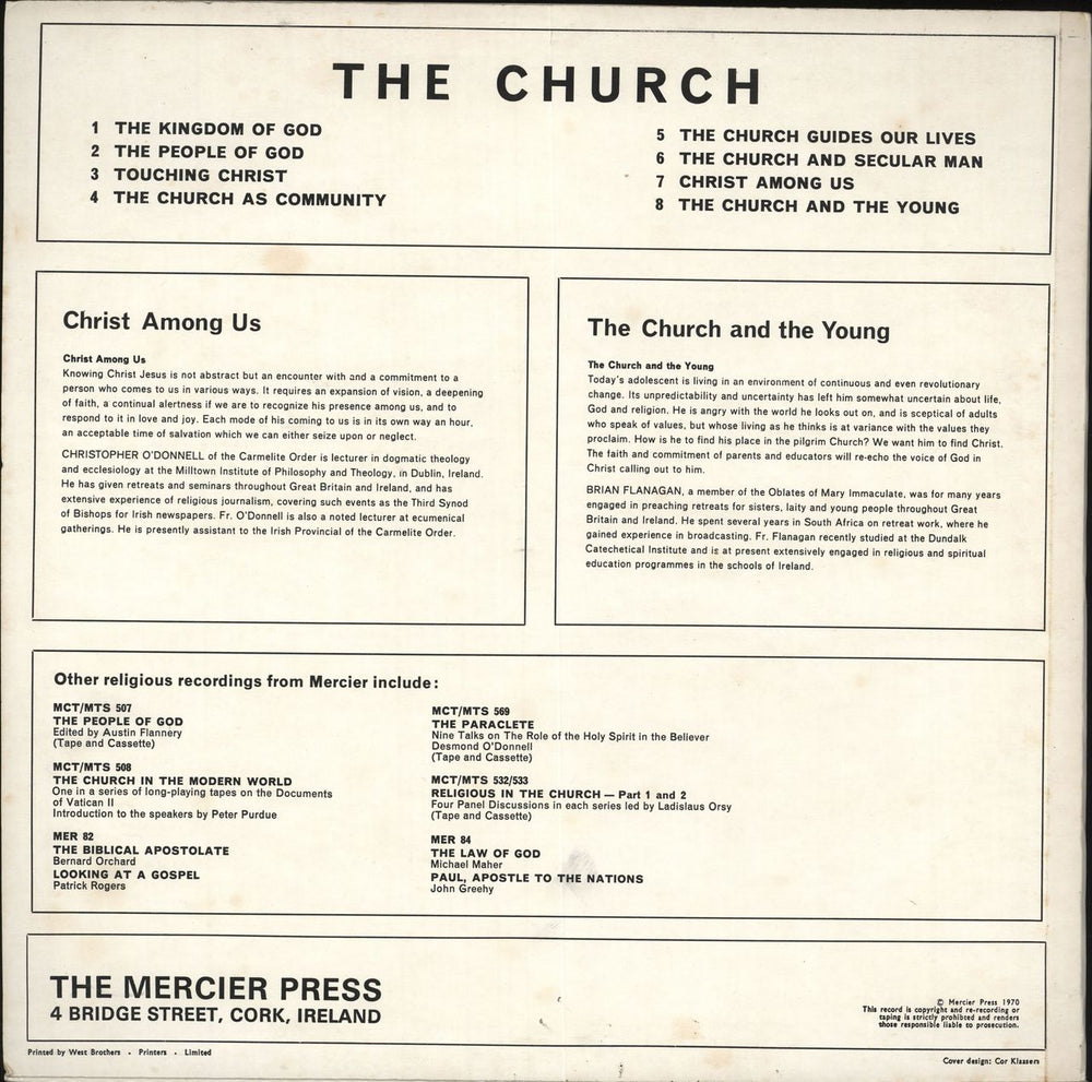 Various-Religious Christ Among Us / The Church And the Young Irish vinyl LP album (LP record)