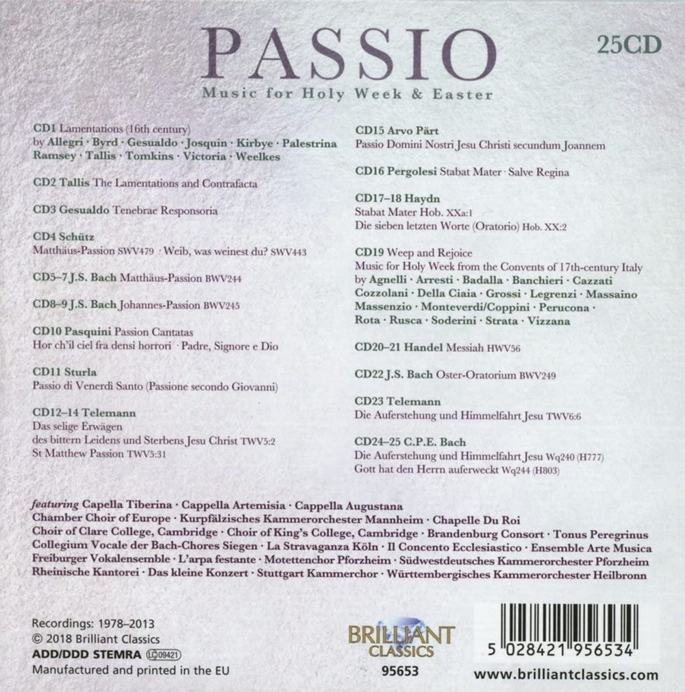 Various-Religious Passio: Music For Holy Week & Easter - Sealed Box UK CD Album Box Set VC4DXPA794500