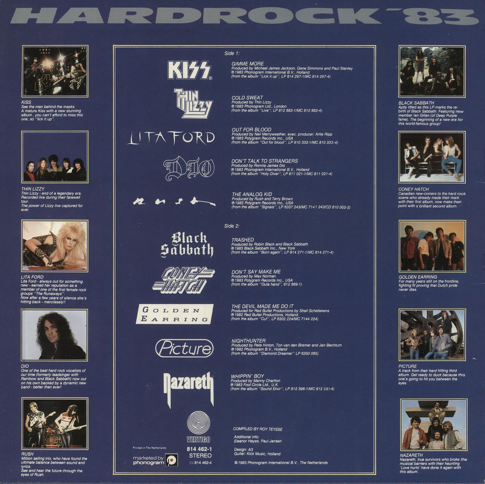 Various-Rock & Metal Hardrock '83 Dutch vinyl LP album (LP record)