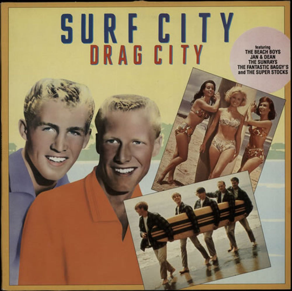 Various-Surf & Instrumental Surf City / Drag City UK vinyl LP album (LP record) EMS1180