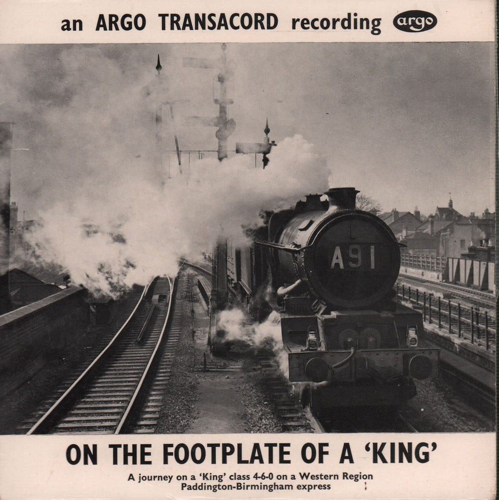 Various-Trains On The Footplate Of A 'King' EP UK 7" vinyl single (7 inch record / 45) EAF75