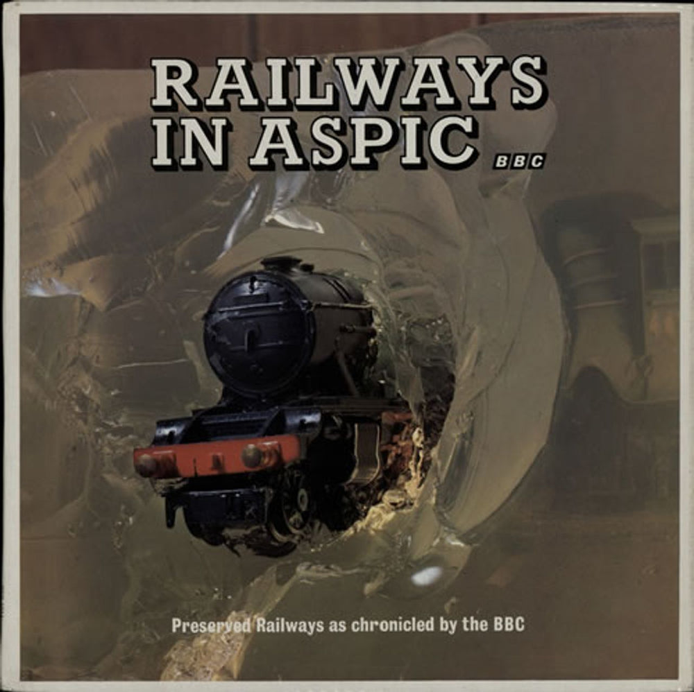 Various-Trains Railways In Aspic UK vinyl LP album (LP record) REB49M