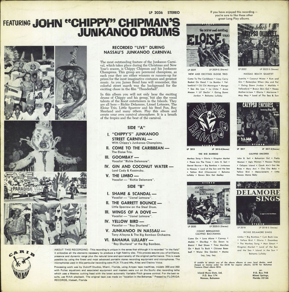 Various-World Music Carnival In Paradise US vinyl LP album (LP record)