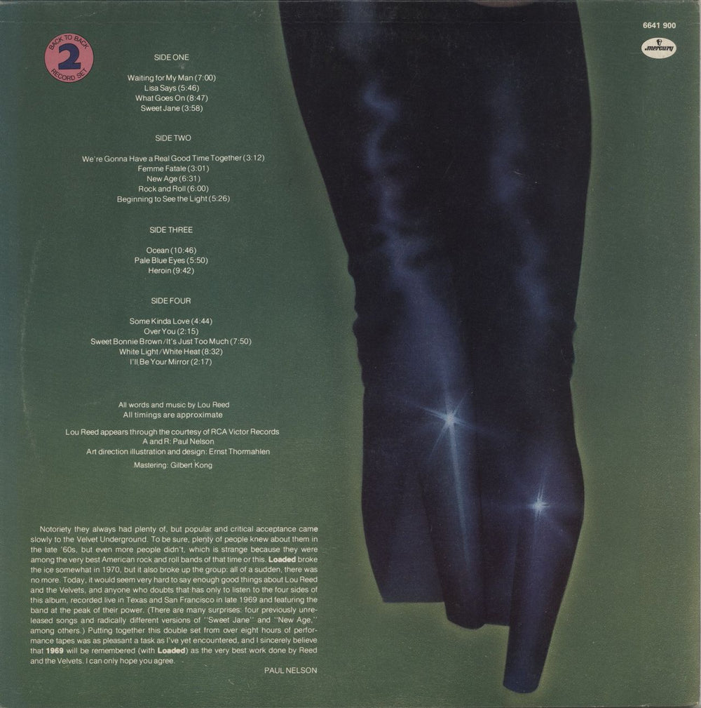 Velvet Underground 1969 Velvet Underground Live With Lou Reed - EX UK 2-LP vinyl record set (Double LP Album)