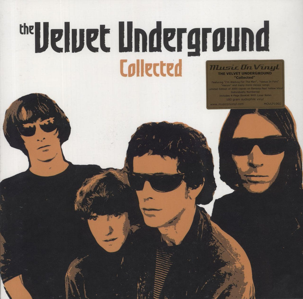 Velvet Underground Collected - Yellow Vinyl + Numbered Sleeve UK 2-LP vinyl record set (Double LP Album) MOVLP1960