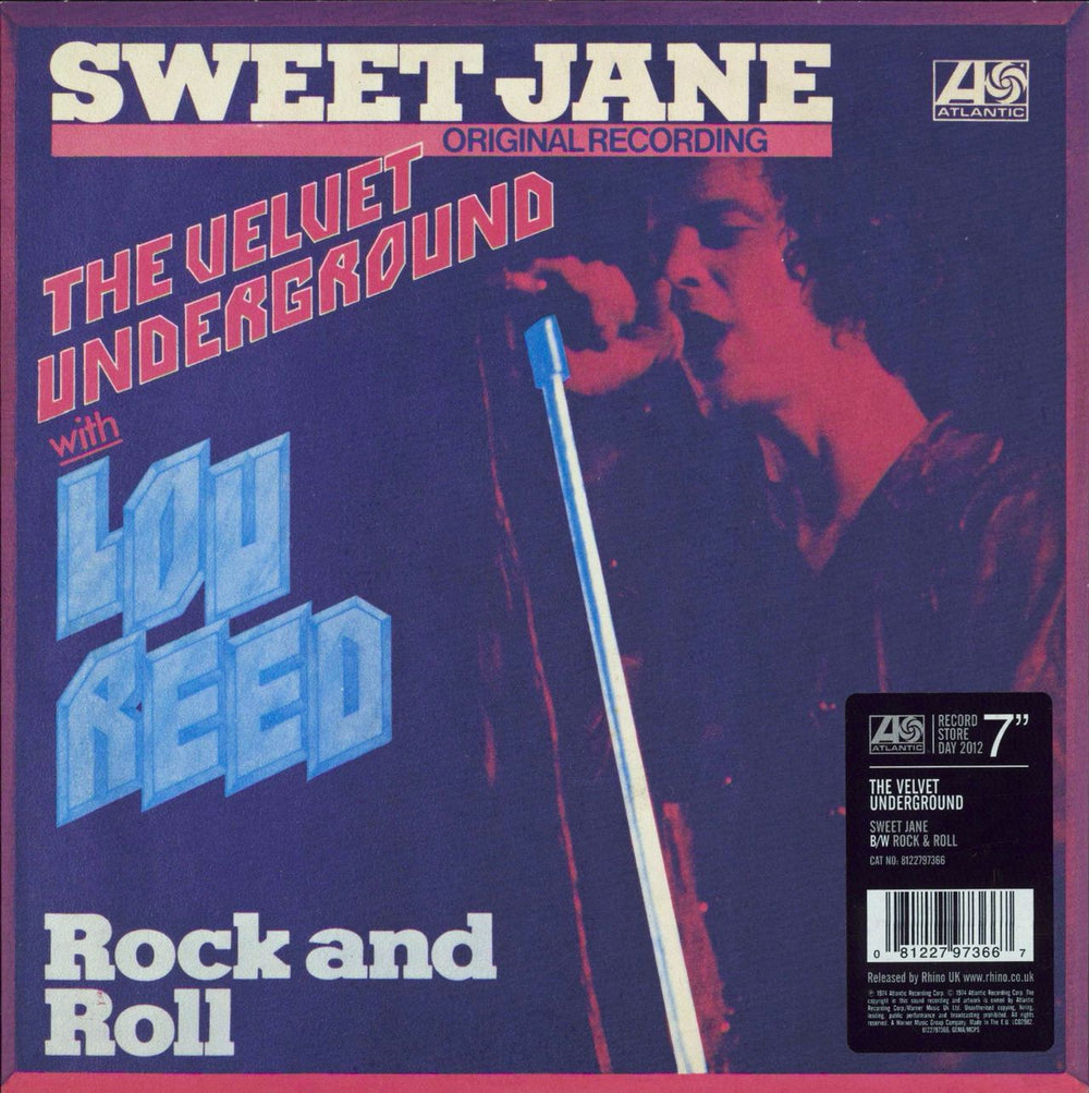 Velvet Underground Sweet Jane - RSD12 UK 7" vinyl single (7 inch record / 45) 8122797366