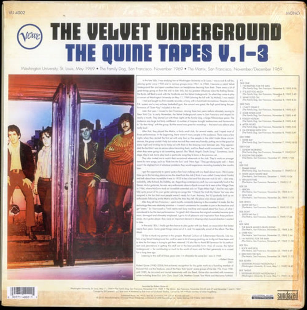 Velvet Underground The Quine Tapes V. 1-3 - Deluxe Edition US Vinyl Box Set VUNVXTH517842