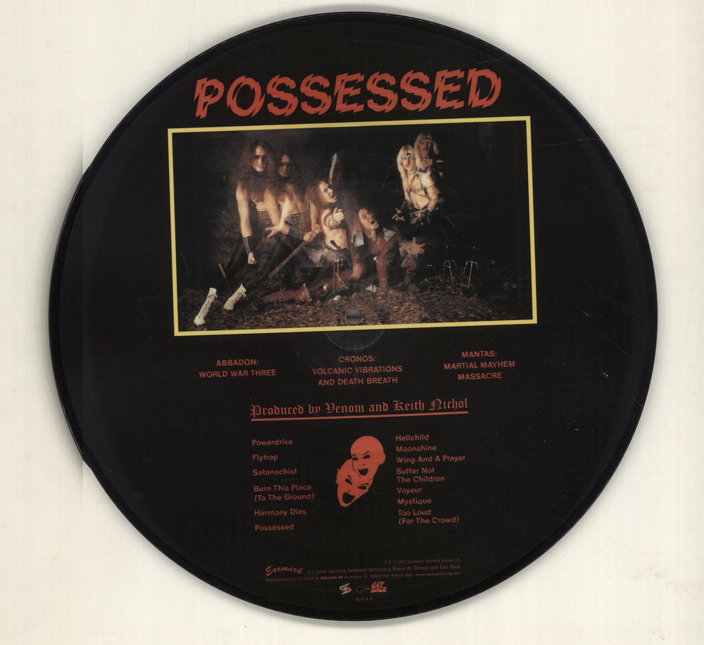 Venom Possessed Italian picture disc LP (vinyl picture disc album) VNMPDPO242374