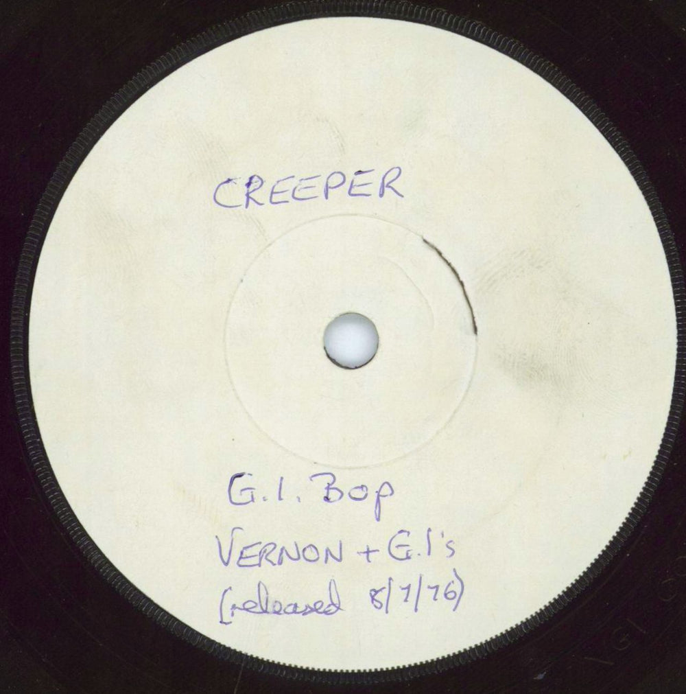 Vernon And The G.I's G.I. Bop - Test Pressing UK 7" vinyl single (7 inch record / 45) VGI0001