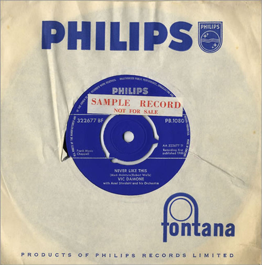 Vic Damone Never Like This UK 7" vinyl single (7 inch record / 45) 322677BF