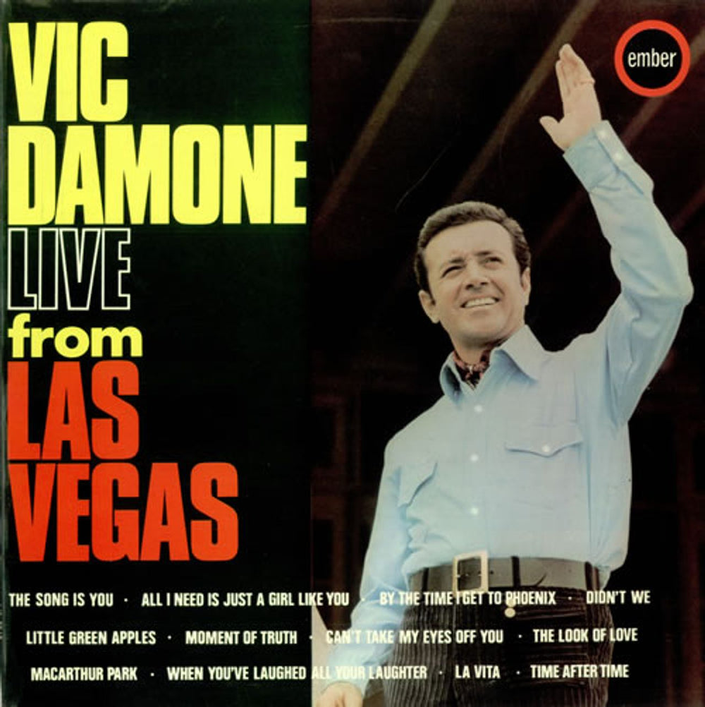 Vic Damone Vic Damone Live From Las Vegas UK vinyl LP album (LP record) NR5045