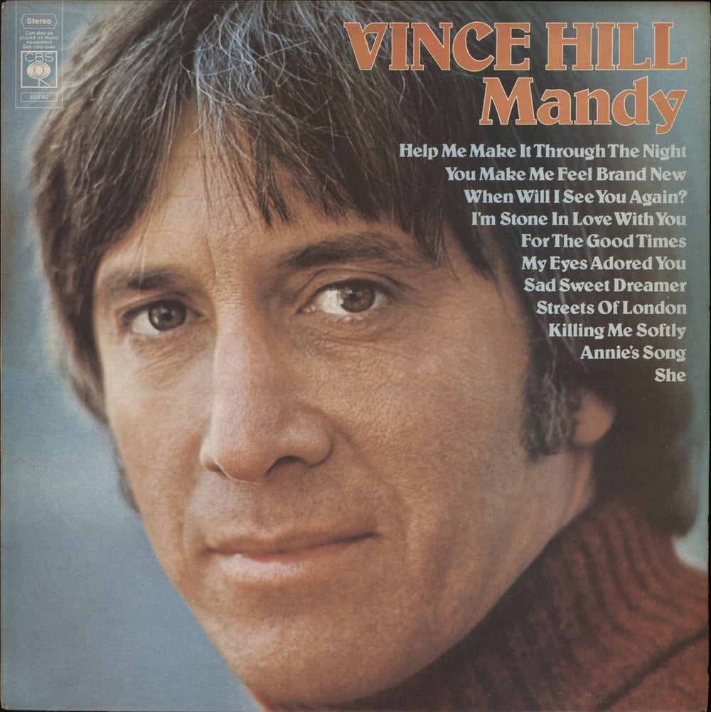 Vince Hill Mandy UK vinyl LP album (LP record) 80742