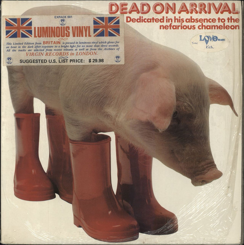 Virgin Dead On Arrival - Luminous Vinyl + Poster + Stickered Shrink UK 2-LP vinyl record set (Double LP Album) VD2508