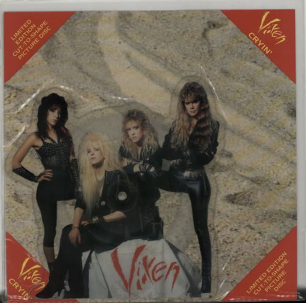 Vixen Cryin' UK shaped picture disc (picture disc vinyl record) MTPD60