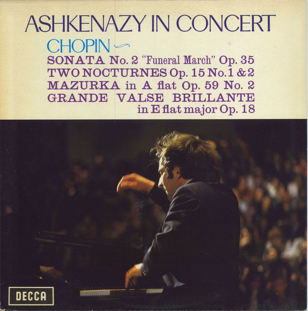 Vladimir Ashkenazy Ashkenazy In Concert UK vinyl LP album (LP record) SXL6575