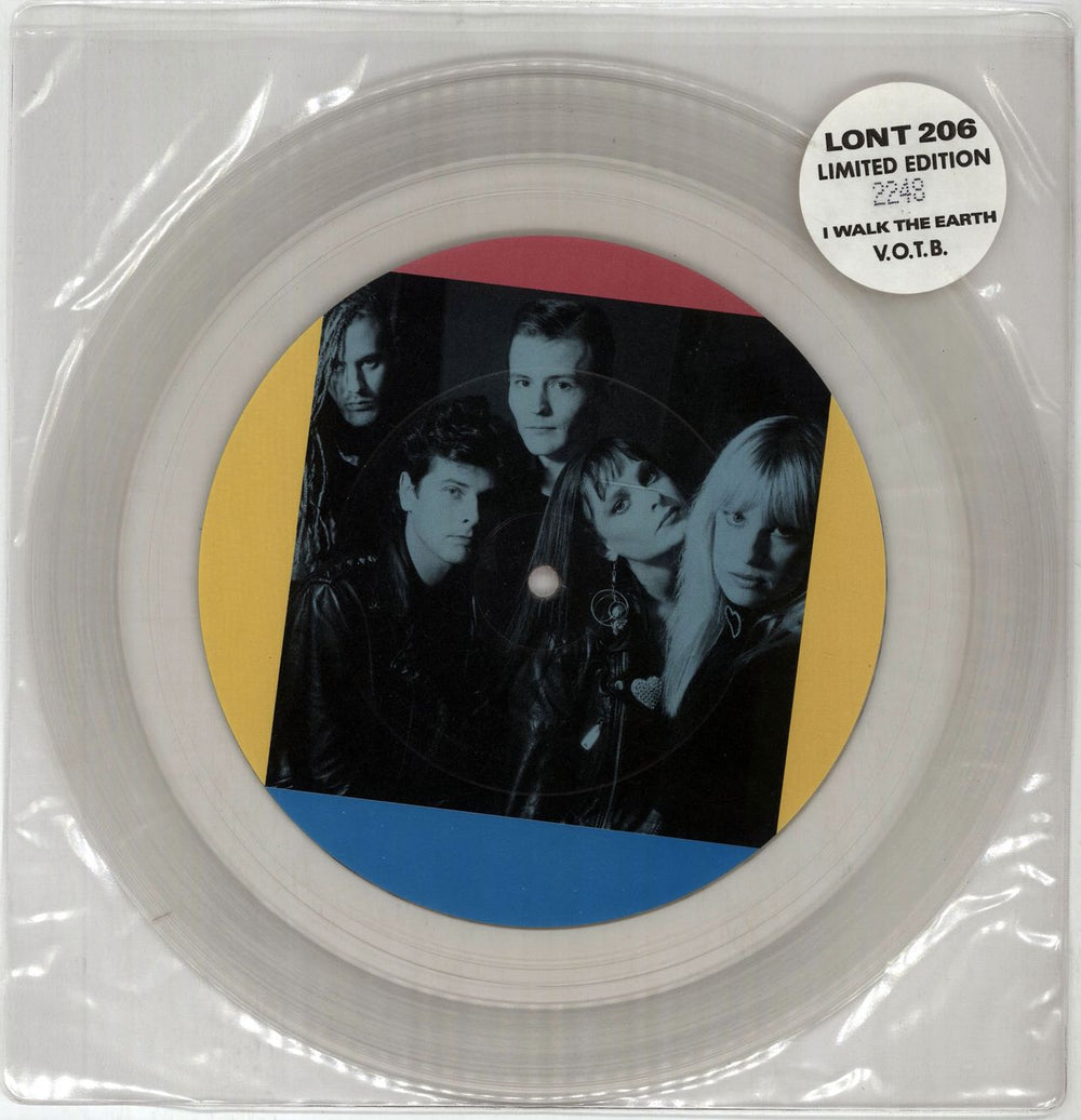 Voice Of The Beehive I Walk The Earth - Clear Vinyl UK 10" Vinyl Picture Disc (10 inch Record Single) LONT206