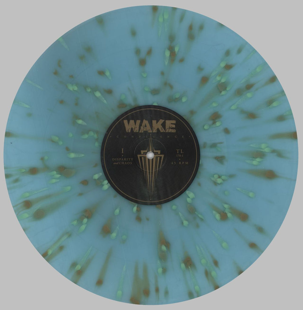 Wake Confluence - Electric Blue with Splatter vinyl US 2-LP vinyl record set (Double LP Album) 5A32LCO826887