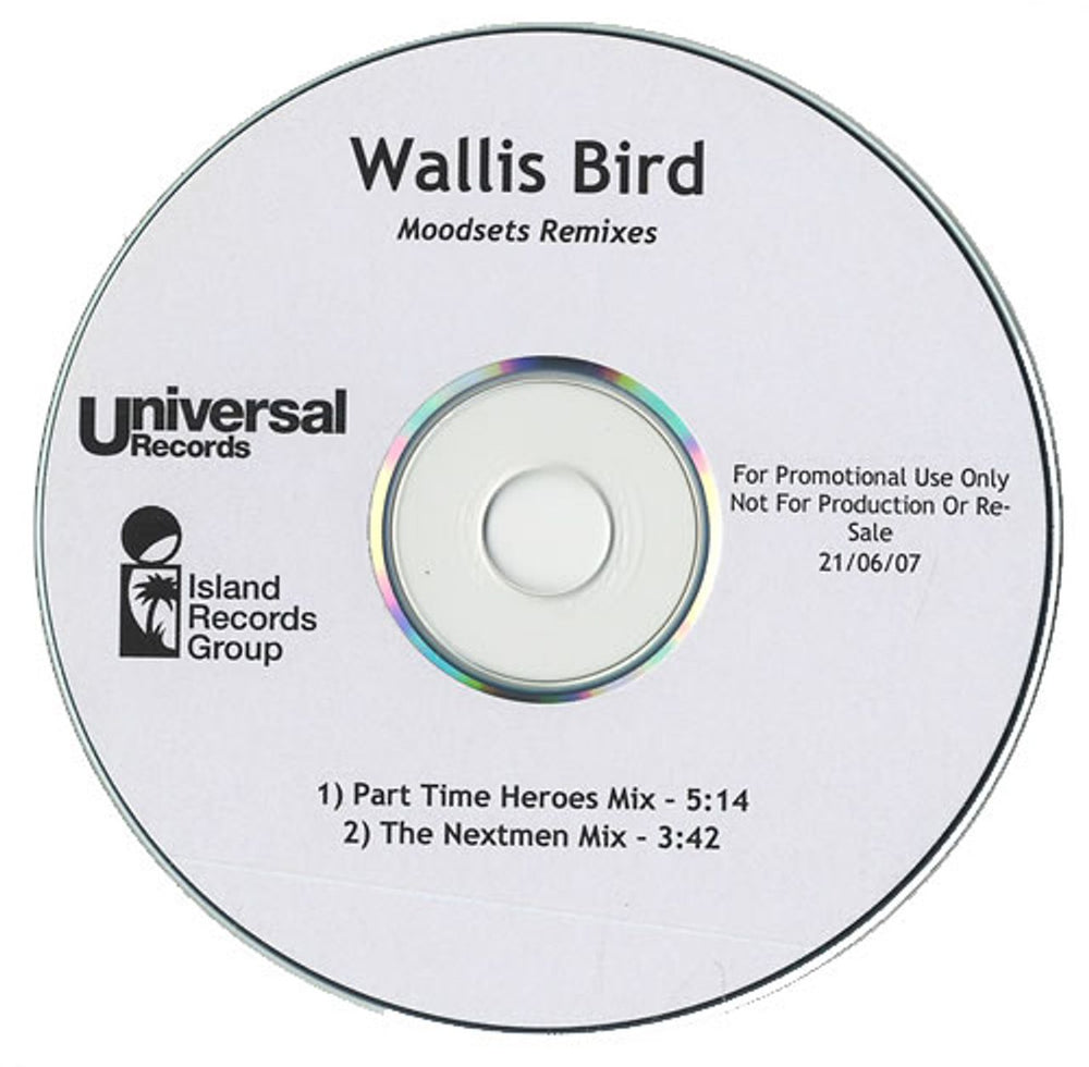 Wallis Bird Moodsets Remixes UK Promo CD-R acetate CD-R ACETATE