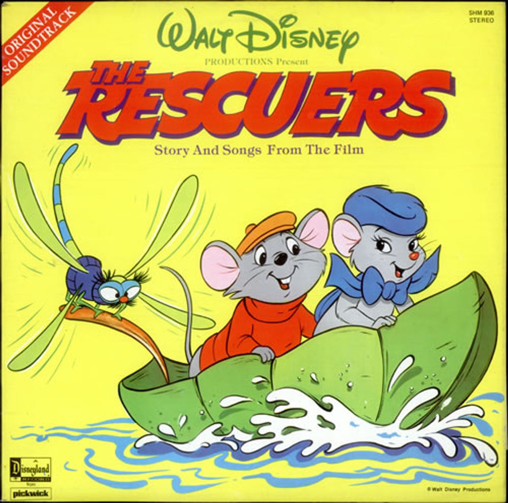 Walt Disney The Rescuers UK vinyl LP album (LP record) SHM936