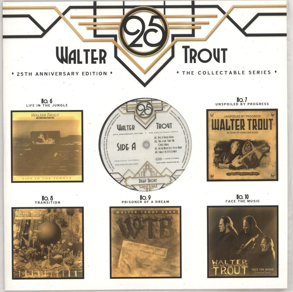 Walter Trout Band Deep Trout: 25th Anniversary Edition - 180gram Vinyl Dutch 2-LP vinyl record set (Double LP Album) WBG2LDE726649