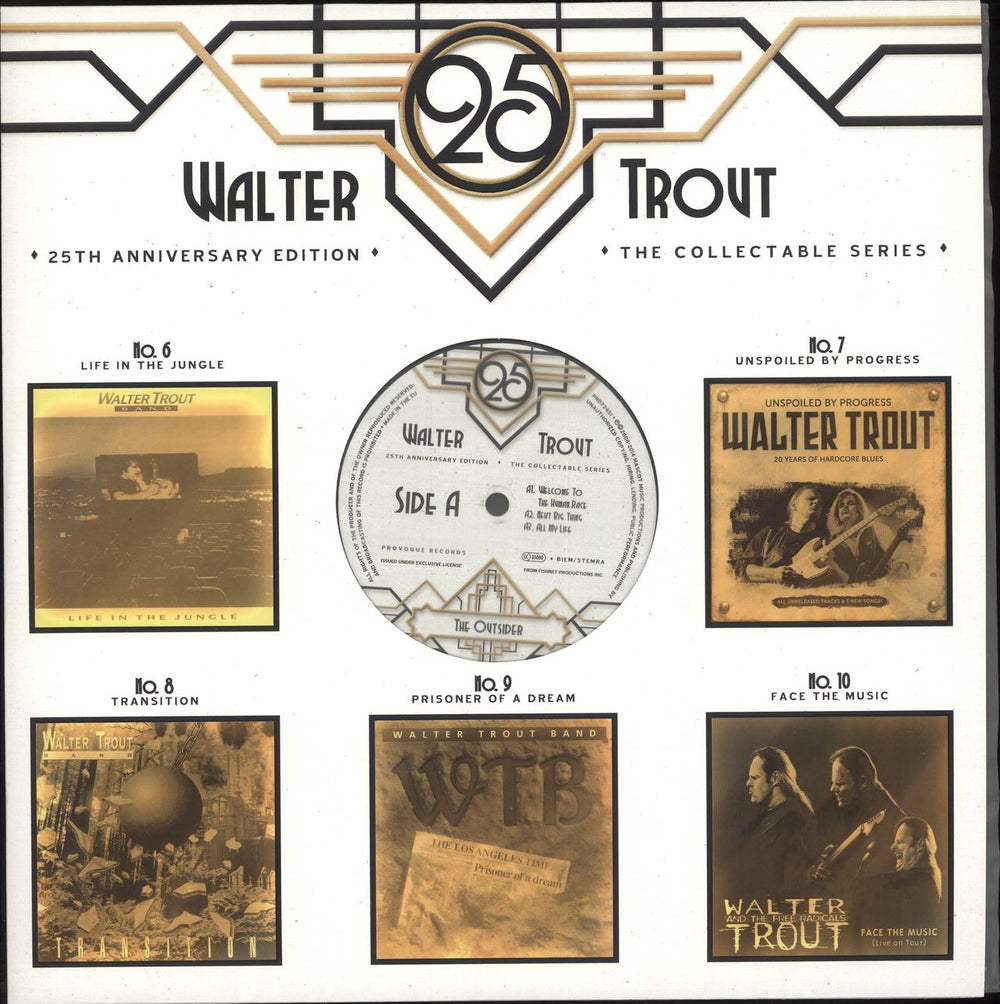 Walter Trout Band The Outsider: 25th Anniversary Edition UK 2-LP vinyl record set (Double LP Album) WBG2LTH726641