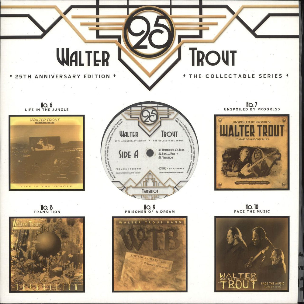 Walter Trout Band Transition: 25th Anniversary Edition - 180gram Vinyl Dutch 2-LP vinyl record set (Double LP Album) WBG2LTR726646