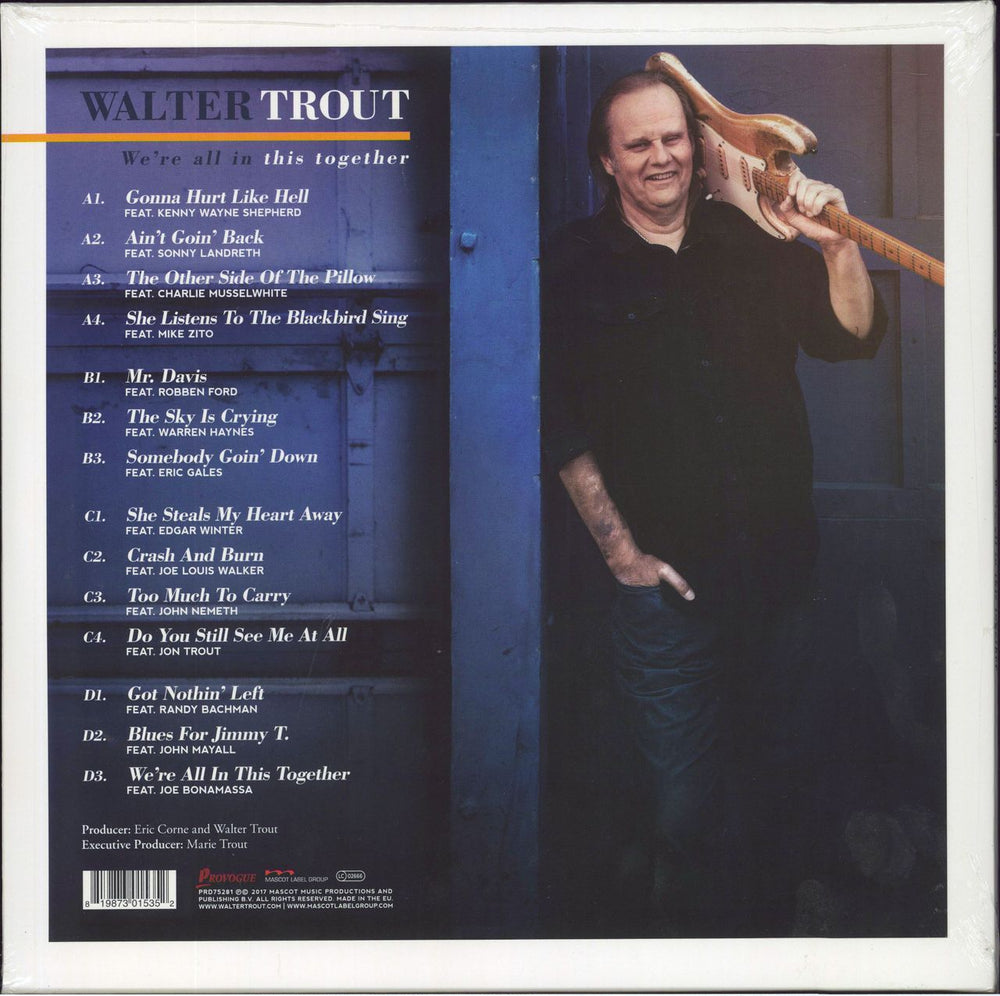 Walter Trout Band We're All In This Together - 180gm UK 2-LP vinyl record set (Double LP Album) 819873015352