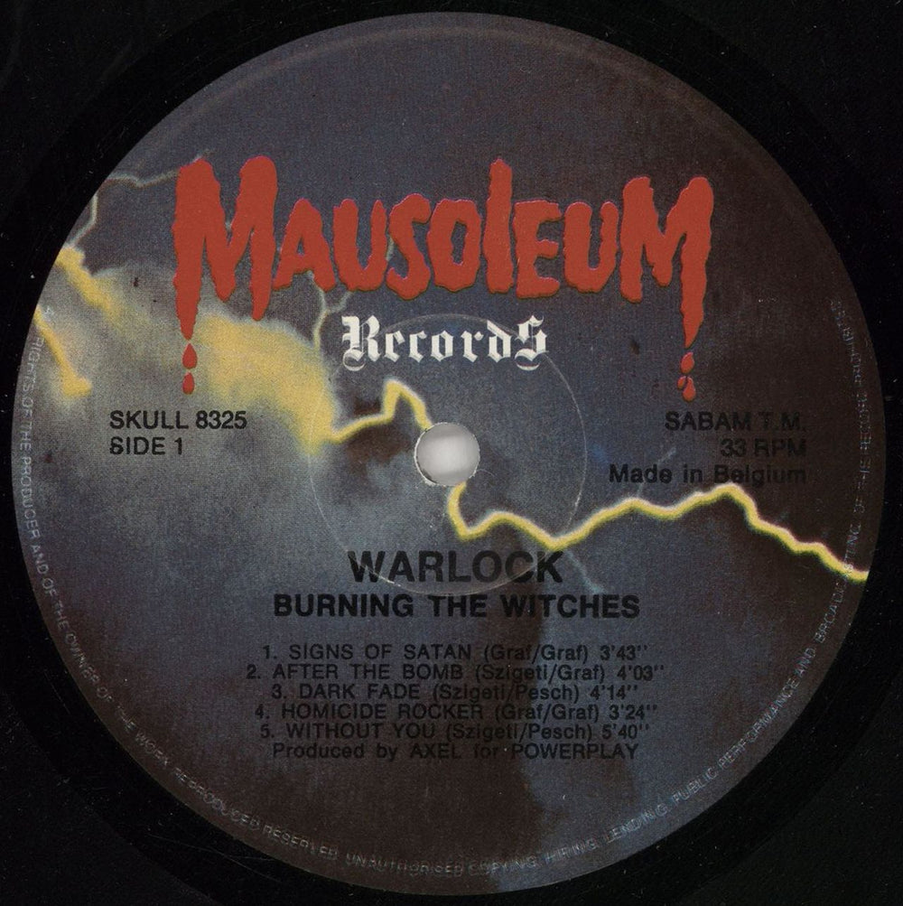 Warlock Burning The Witches Belgian vinyl LP album (LP record) WLKLPBU193447