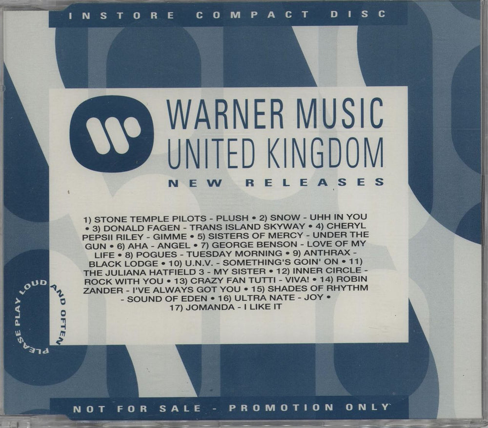 Warner Brothers Warner Music United Kingdom New Releases UK Promo CD album (CDLP) PROMOCD54