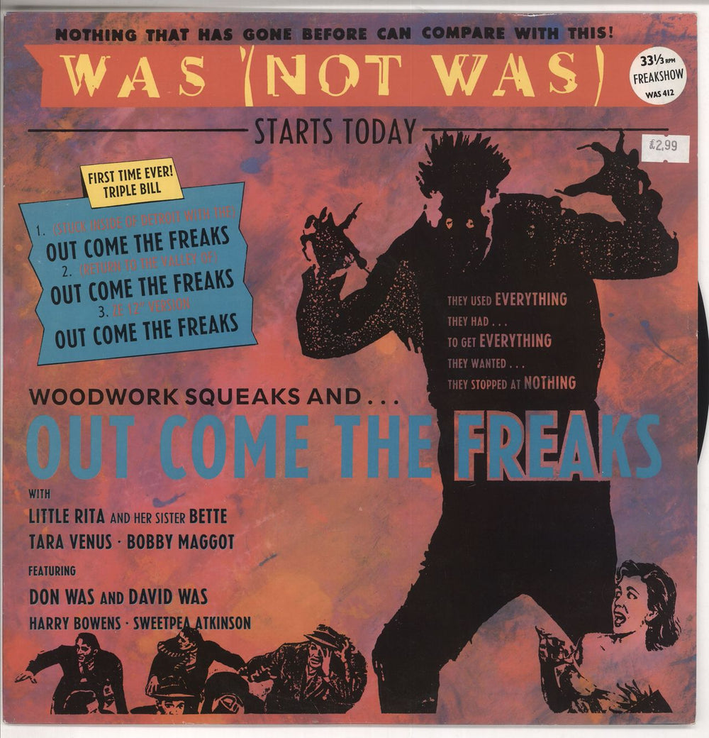 Was (Not Was) Out Come The Freaks UK 12" vinyl single (12 inch record / Maxi-single) WAS412