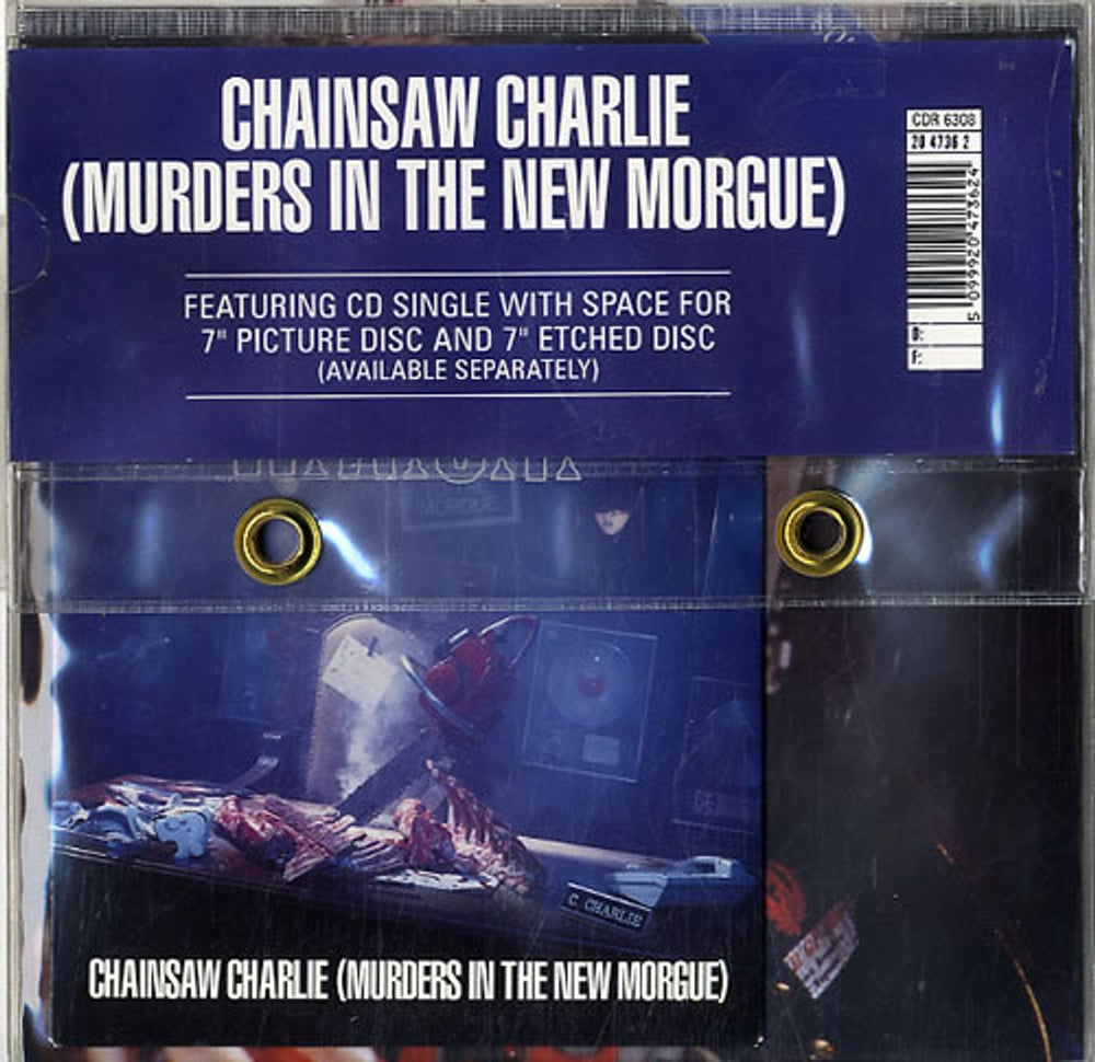 WASP Chainsaw Charlie (Murders In The Rue Morgue) - Chainsaw Pack UK CD single (CD5 / 5") CDR6308