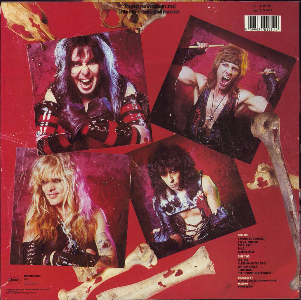 WASP W.A.S.P. UK vinyl LP album (LP record) 5099924019514