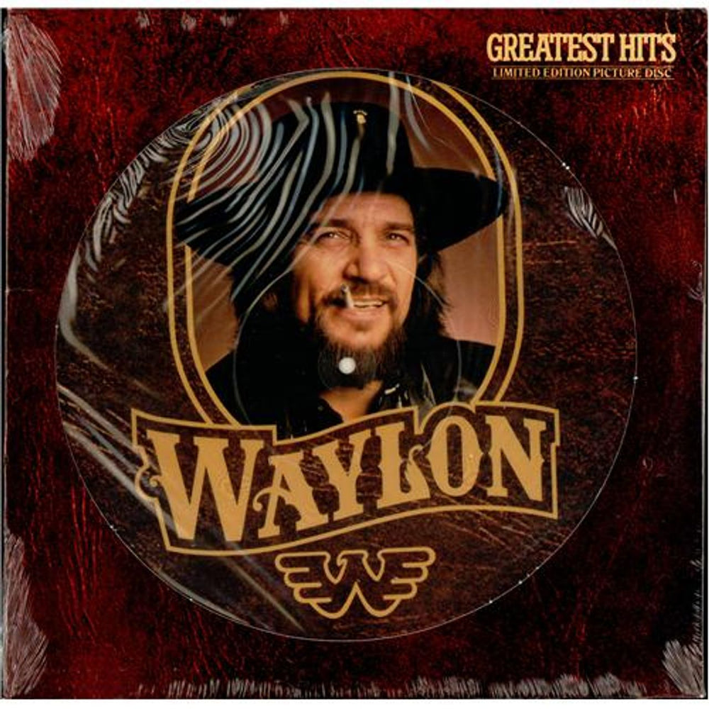 Waylon Jennings Greatest Hits US picture disc LP (vinyl picture disc album) CPL1-3406