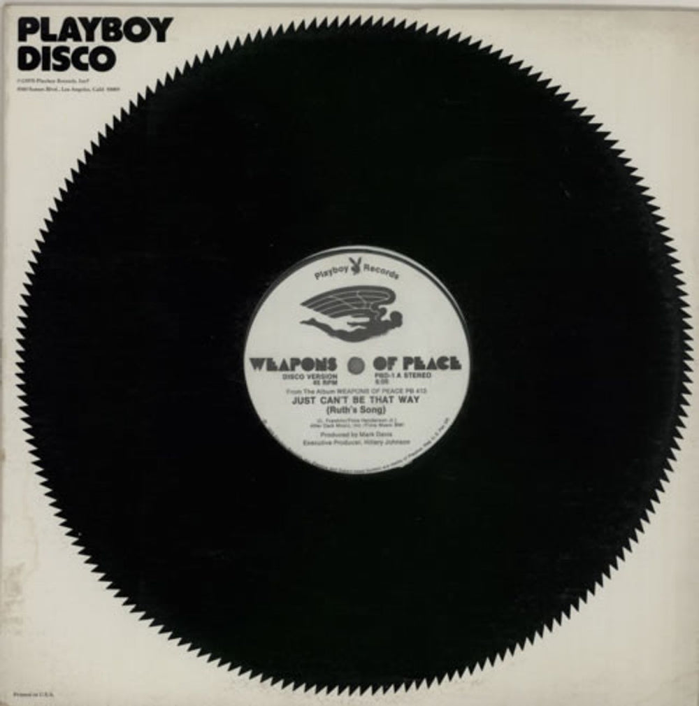 Weapons Of Peace Just Can't Be That Way (Ruth's Song) US 12" vinyl single (12 inch record / Maxi-single) PBD-1