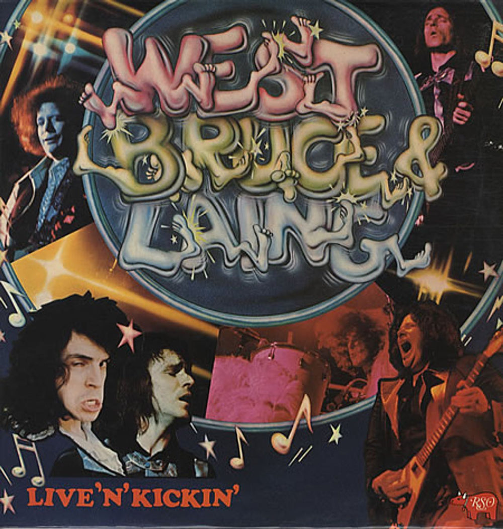 West, Bruce & Laing Live 'N' Kickin' UK vinyl LP album (LP record) 2394128