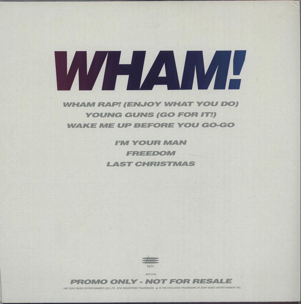 Wham If You Were There... UK Promo 12" vinyl single (12 inch record / Maxi-single)