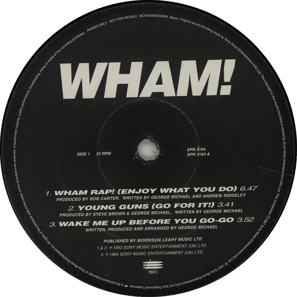 Wham If You Were There... UK Promo 12" vinyl single (12 inch record / Maxi-single) WHA12IF99090