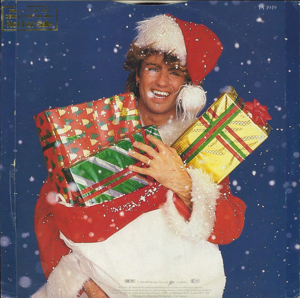 Wham Last Christmas - Gold Promo Stamp UK Promo 12" vinyl single (12 inch record / Maxi-single)