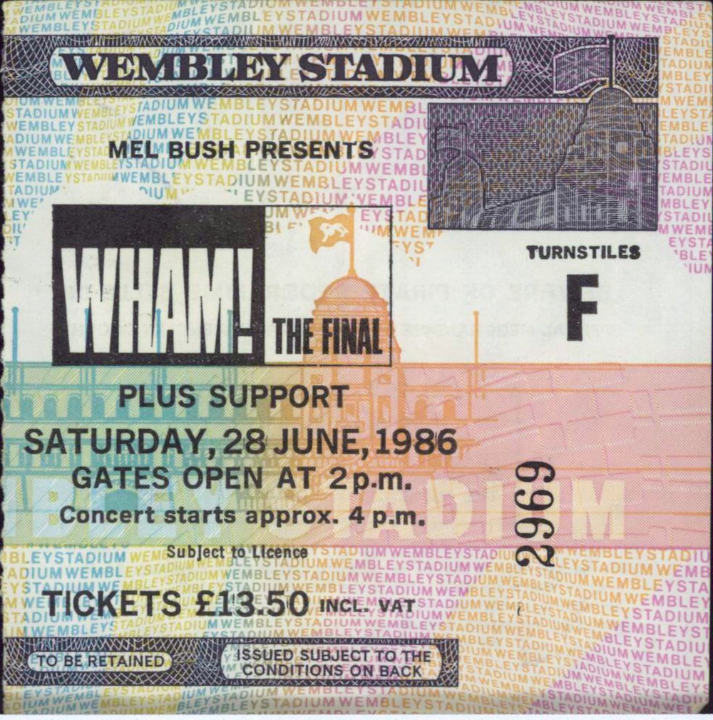 Wham The Final + Ticket & Merchandise Insert UK tour programme WHATRTH813882