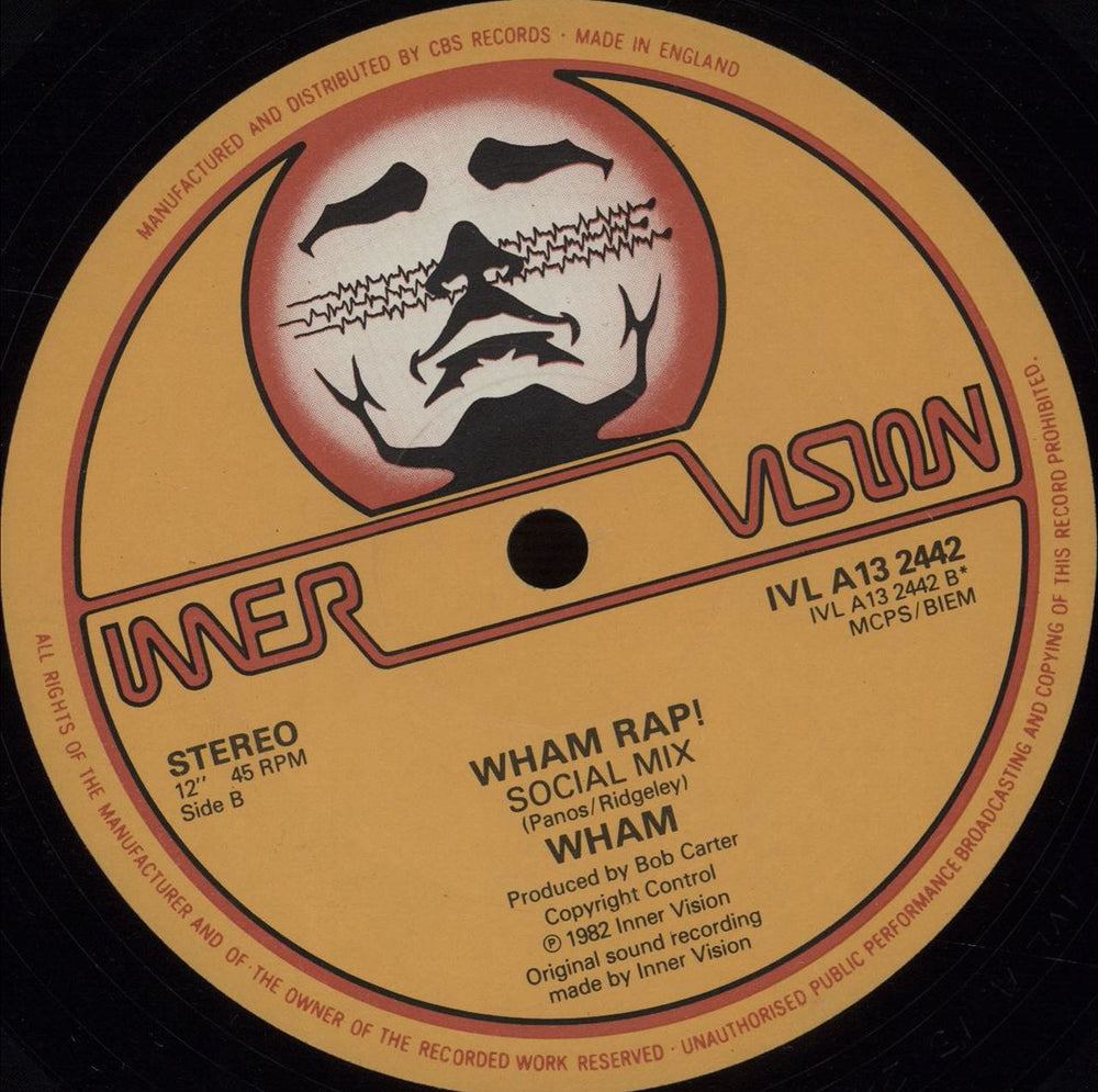 Wham Wham Rap! - 1st UK 12" vinyl single (12 inch record / Maxi-single) WHA12WH02559