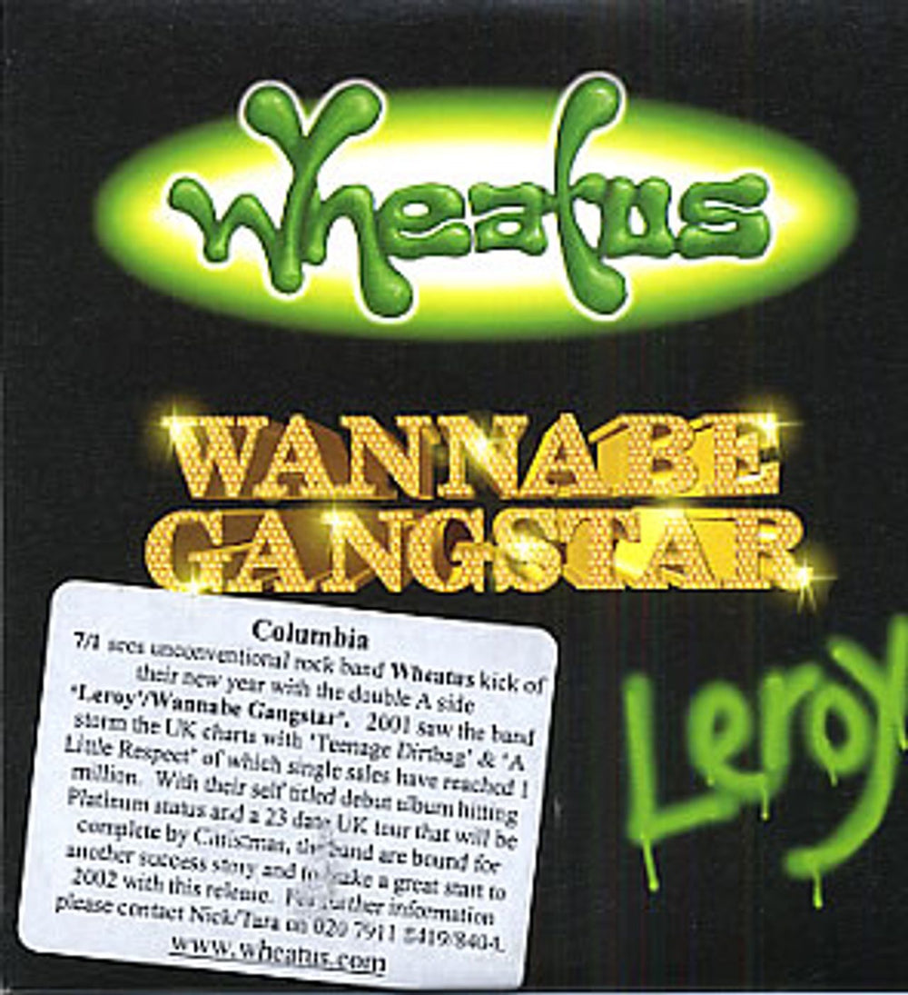 Wheatus Wannabe Gangster/Leroy UK Promo CD single (CD5 / 5") XPCD1406