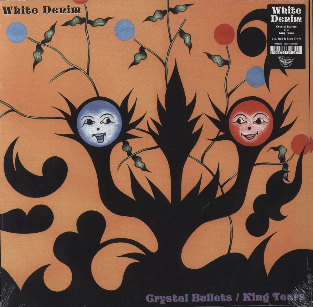 White Denim Crystal Bullets/King Tears - Red & Blue Vinyl - Sealed UK vinyl LP album (LP record) RM0018