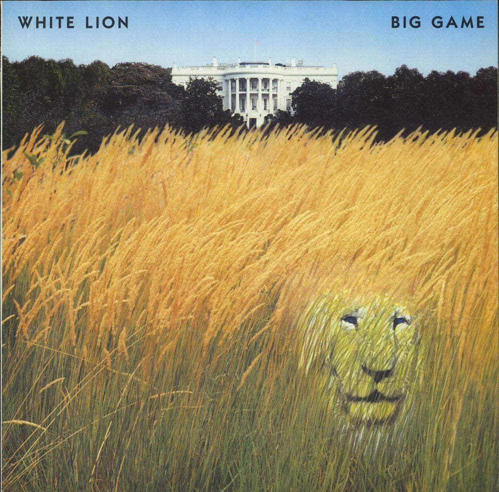 White Lion Big Game + Poster UK vinyl LP album (LP record) WX277