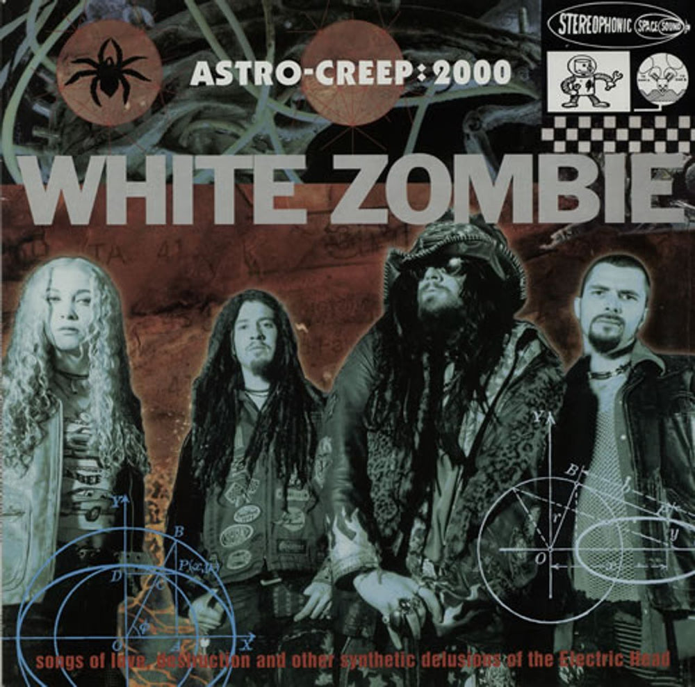 White Zombie Astro-Creep:2000 - Blue Vinyl UK vinyl LP album (LP record) GEF24806