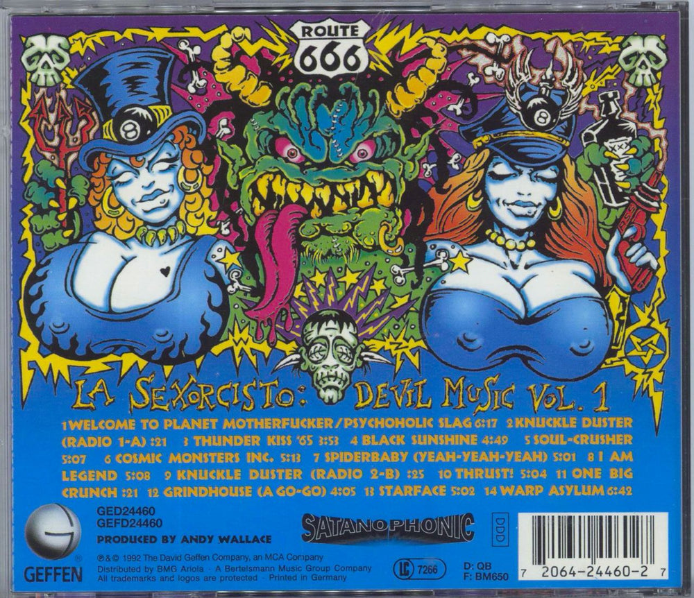 White Zombie La Sexorcisto: Devil Music Vol. 1 + Patch US CD album (CDLP) 720642446027