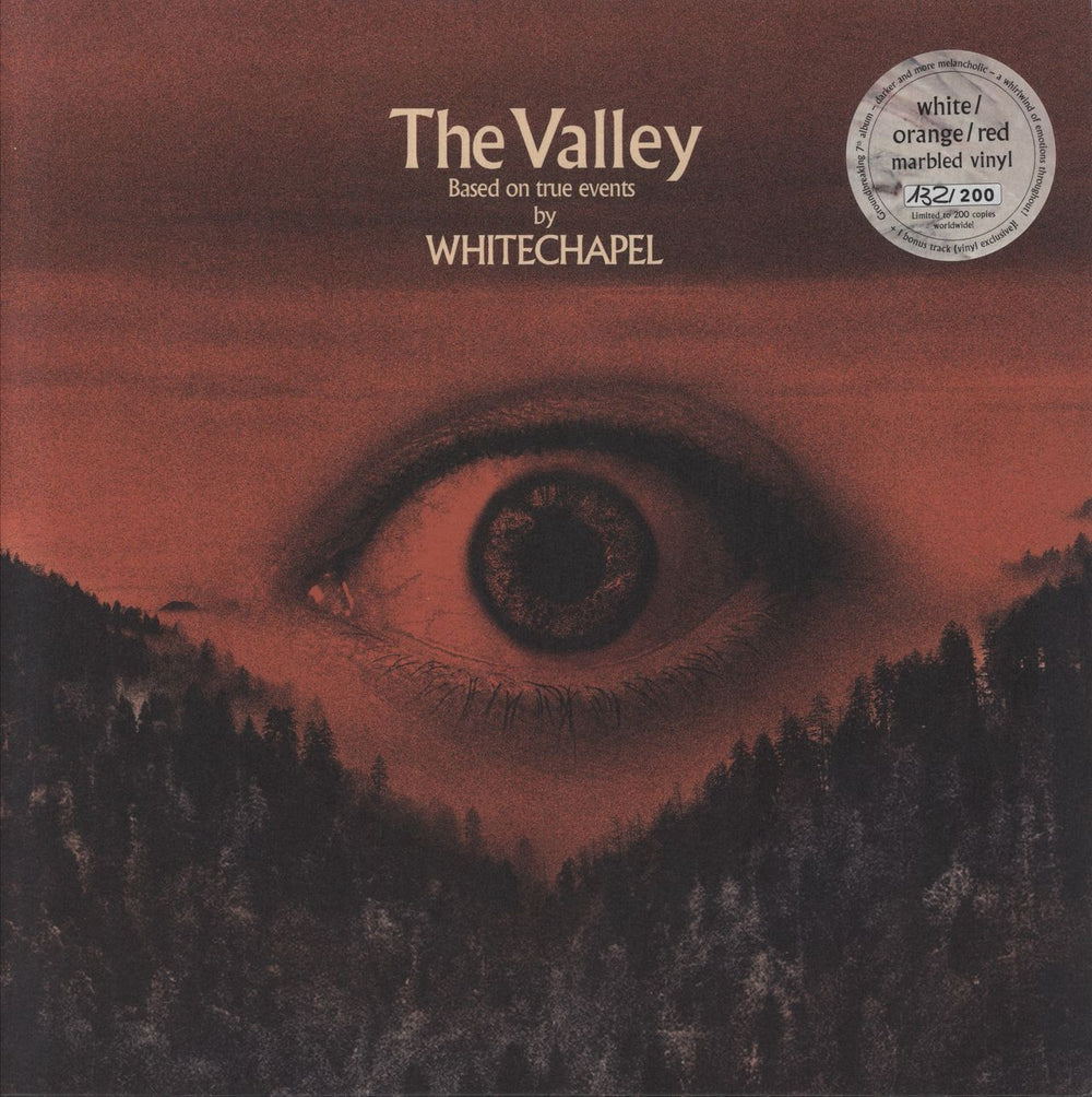Whitechapel The Valley - White, Orange & Red Marbled Vinyl UK vinyl LP album (LP record) 3984-15631-1