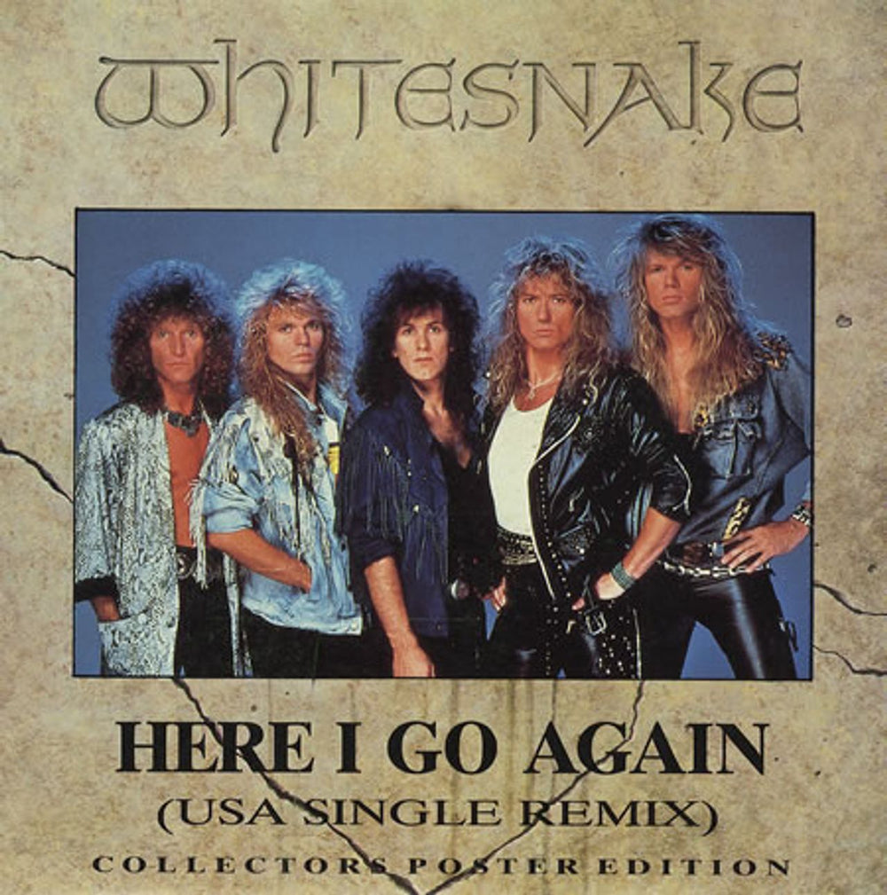 Whitesnake Here I Go Again - Poster Sleeve UK 7" vinyl single (7 inch record / 45) EMP3S