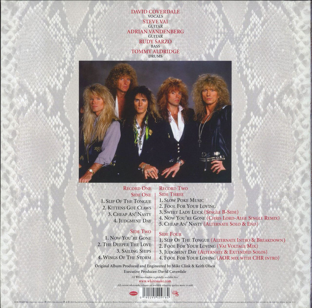 Whitesnake Slip Of The Tongue - 180gm Vinyl UK 2-LP vinyl record set (Double LP Album) 190295409784