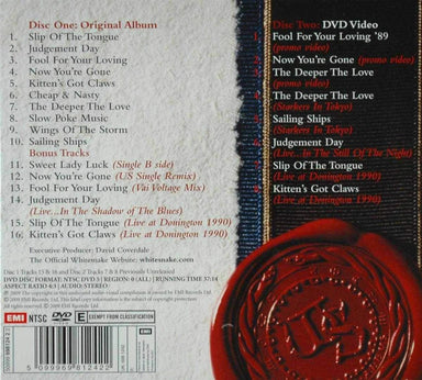 Whitesnake Slip Of The Tongue: 20th Anniversary Edition UK 2-disc CD/DVD set WHI2DSL470426